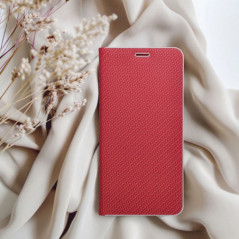 Peňaženkové puzdro LUNA Book Carbon na Samsung Galaxy A36 Uhlíkové vlákno, Elegant  Červený
