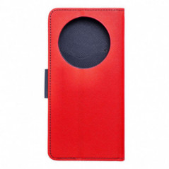 Peňaženkový obal Fancy Book na XIAOMI Redmi 14C Červený / Námornícka modrá