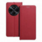 Peňaženkové puzdro LUNA Book Carbon na XIAOMI Redmi 14C Uhlíkové vlákno, Elegant  Červený