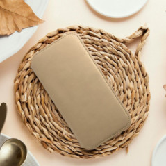 Peňaženkové puzdro Dual Pocket book na Samsung Galaxy A12 Zlatý