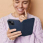 Peňaženkové puzdro Dual Pocket book na Samsung Galaxy A12 Tmavší modrý