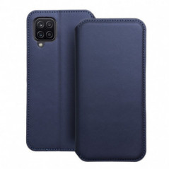 Peňaženkové puzdro Dual Pocket book na Samsung Galaxy A12 Tmavší modrý