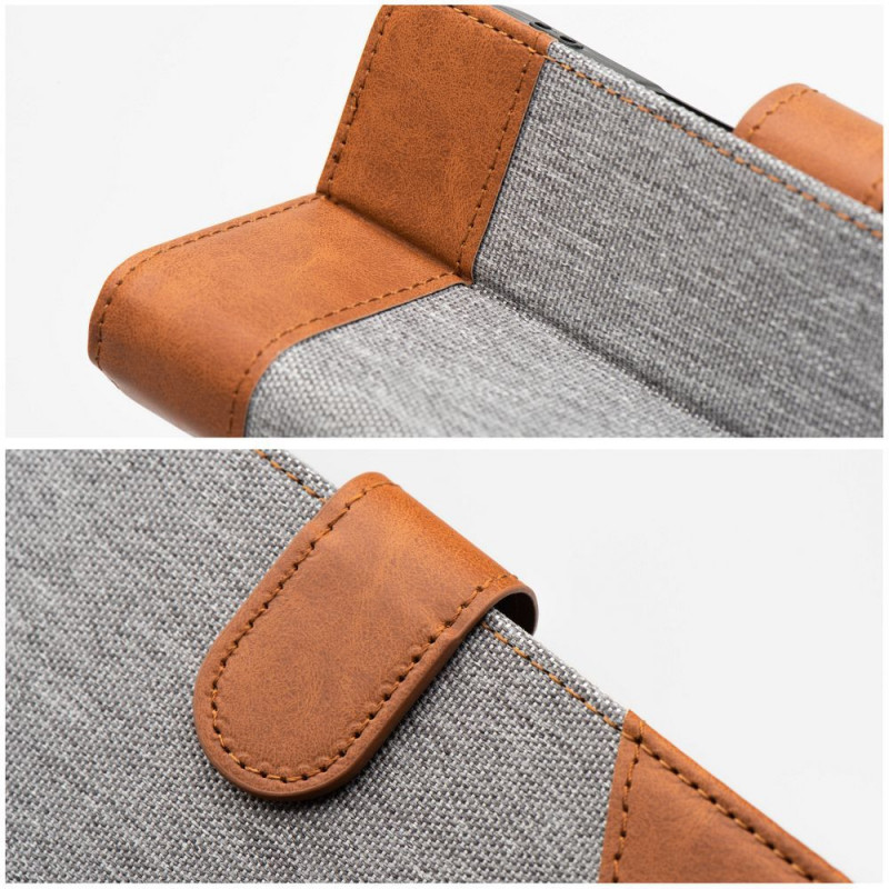 Peňaženkové puzdro JEANS na Apple iPhone SE 2022 5G Elegant Šedý Peňaženkové puzdro JEANS na Apple iPhone SE 2022 5G Elegant Šedý