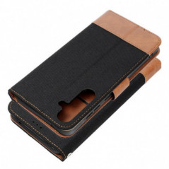 Peňaženkové puzdro JEANS na Samsung Galaxy M12 Elegant  Čierny