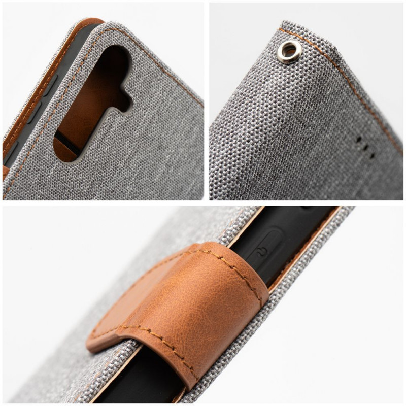 Peňaženkové puzdro JEANS na Samsung Galaxy A25 5G Elegant Šedý Peňaženkové puzdro JEANS na Samsung Galaxy A25 5G Elegant Šedý