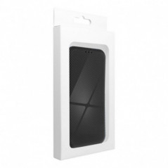 Peňaženkové puzdro FOLIO Side Magnet na Apple iPhone 15 Pro Max Elegant, Karbónový vzor  Čierny