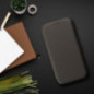 Peňaženkové puzdro FOLIO Side Magnet na Apple iPhone 16 Pro Elegant, Karbónový vzor  Hnedý