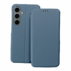 Peňaženkové puzdro FOLIO Side Magnet na Samsung Galaxy A26 Elegant, Karbónový vzor Modrý