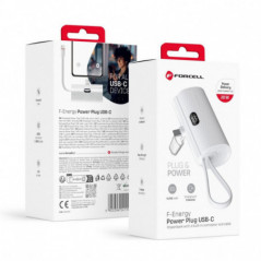Forcell Power bank F-Energy Power Plug F5K3 5 000mAh pre Type C PD 20W biela