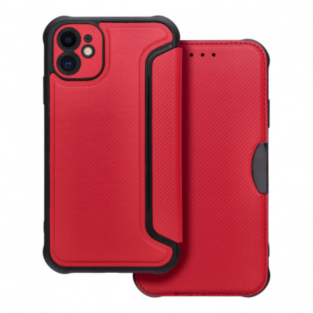 Peňaženkové puzdro Razor Book na Apple iPhone 11 Uhlíkové vlákno, Karbónový vzor