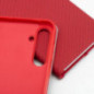 Peňaženkové puzdro LUNA Book Carbon na Samsung Galaxy A41 Uhlíkové vlákno, Elegant  Červený