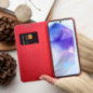 Peňaženkové puzdro LUNA Book Carbon na Samsung Galaxy A41 Uhlíkové vlákno, Elegant  Červený