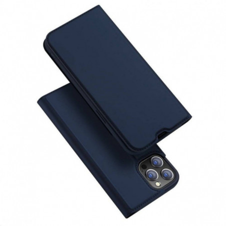 Kryt Dux Ducis Leather na Apple iPhone 13 Pro Modrý