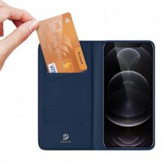 Kryt Dux Ducis Leather na Apple iPhone 13 Pro Modrý