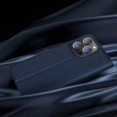 Kryt Dux Ducis Leather na Apple iPhone 13 Pro Modrý