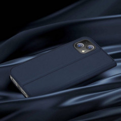 Kryt Dux Ducis Leather na Apple iPhone 14 Plus Modrý
