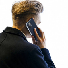 Kryt Dux Ducis Leather na Apple iPhone 14 Plus Modrý