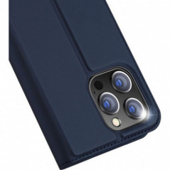 Kryt Dux Ducis Leather na Apple iPhone 15 Pro Max Modrý