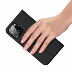 Kryt Dux Ducis Leather na Apple iPhone 14 Pro Max Čierny