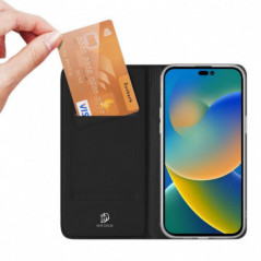 Kryt Dux Ducis Leather na Apple iPhone 14 Pro Max Čierny