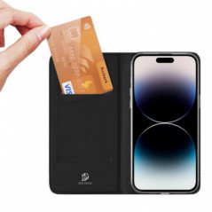 Kryt Dux Ducis Leather na Apple iPhone 15 Pro Max Čierny