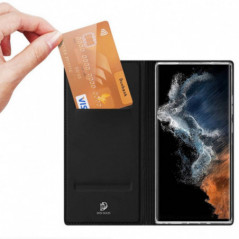 Kryt Dux Ducis Leather na Samsung Galaxy S23 Ultra 5G Čierny