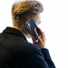Kryt Dux Ducis Leather na Samsung Galaxy S23 Ultra 5G Modrý
