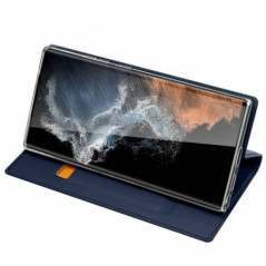 Kryt Dux Ducis Leather na Samsung Galaxy S23 Ultra 5G Modrý