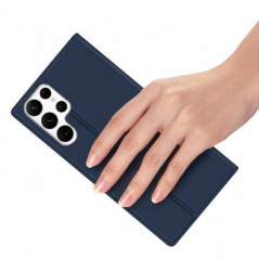 Kryt Dux Ducis Leather na Samsung Galaxy S23 Ultra 5G Modrý