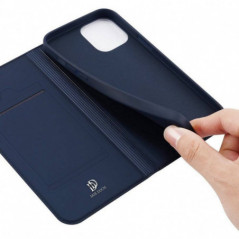 Kryt Dux Ducis Leather na Apple iPhone 13 Pro Max Modrý