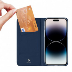 Kryt Dux Ducis Leather na Apple iPhone 15 Modrý