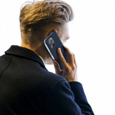 Kryt Dux Ducis Leather na Apple iPhone 14 Pro Max Modrý