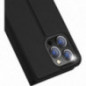 Kryt Dux Ducis Leather na Apple iPhone 15 Pro Čierny