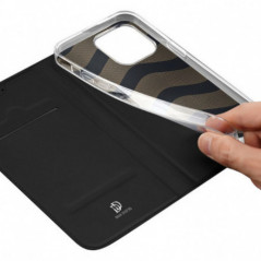 Kryt Dux Ducis Leather na Apple iPhone 15 Pro Čierny