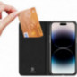 Kryt Dux Ducis Leather na Apple iPhone 15 Pro Čierny