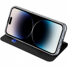 Kryt Dux Ducis Leather na Apple iPhone 15 Pro Čierny