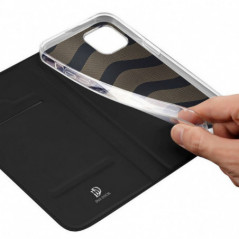 Kryt Dux Ducis Leather na Apple iPhone 15 Čierny
