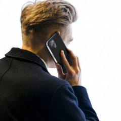 Kryt Dux Ducis Leather na Apple iPhone 15 Čierny