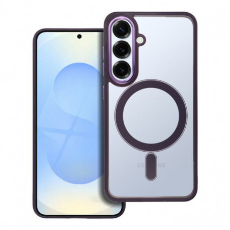 Kryt Color Edge Mag na Samsung Galaxy S25 MagSAFE Hlboká fialová