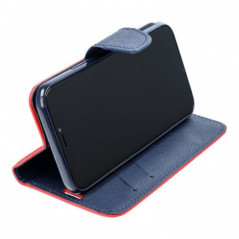 Peňaženkový obal Fancy Book na XIAOMI Redmi Note 14 Pro 4G Červený / Námornícka modrá