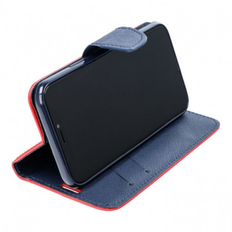 Peňaženkový obal Fancy Book na XIAOMI Redmi Note 14 Pro 4G Červený / Námornícka modrá