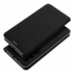 Peňaženkové puzdro LUNA Book Carbon na XIAOMI Redmi Note 14 Pro 4G Uhlíkové vlákno, Elegant Čierny