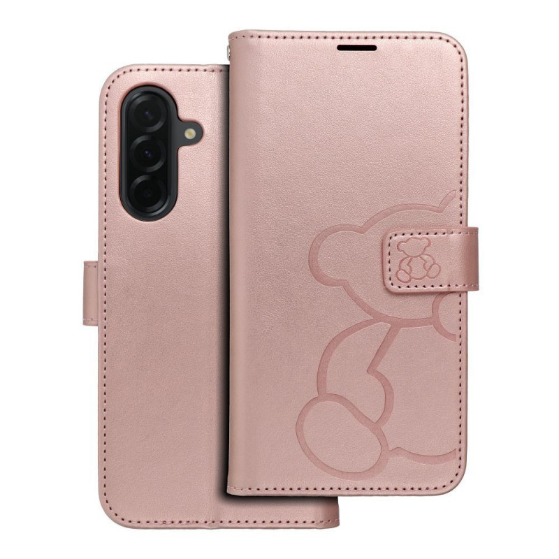 Peňaženkové puzdro MEZZO Book na Samsung Galaxy A36 Ružovo-zlatý