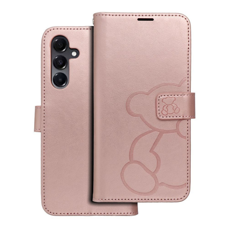 Peňaženkové puzdro MEZZO Book na Samsung Galaxy A16 Ružovo-zlatý
