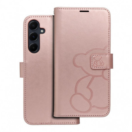 Peňaženkové puzdro MEZZO Book na Samsung Galaxy A55 Ružovo-zlatý