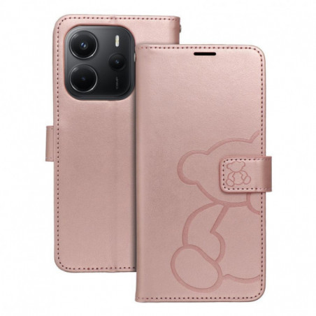 Peňaženkové puzdro MEZZO Book na XIAOMI Redmi Note 14 4G Ružovo-zlatý