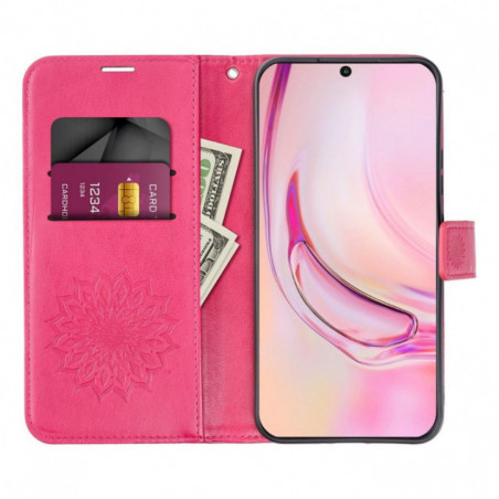 Peňaženkové puzdro MEZZO Book na XIAOMI Redmi Note 14 4G Purpurový