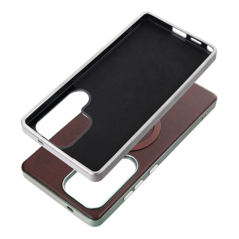 Kryt Gentleman Mag Cover na Samsung Galaxy S25 Plus Elegant MagSAFE Hnedý Kryt Gentleman Mag Cover na Samsung Galaxy S25 Plus Elegant MagSAFE Hnedý