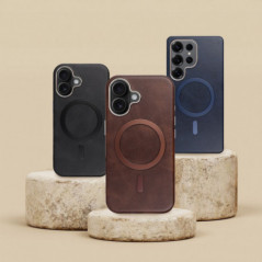 Kryt Gentleman Mag Cover na Apple iPhone 16 Pro Max Elegant  MagSAFE  Čierny