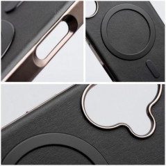 Kryt Gentleman Mag Cover na Apple iPhone 16 Pro Max Elegant  MagSAFE  Čierny